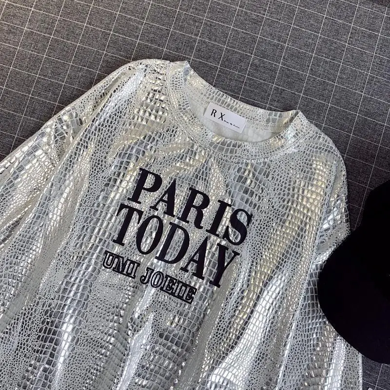 

Printed Letter Mid-length Short-sleeved T-shirt Female 2021 New Student Korean Loose Half-sleeved T-shirt