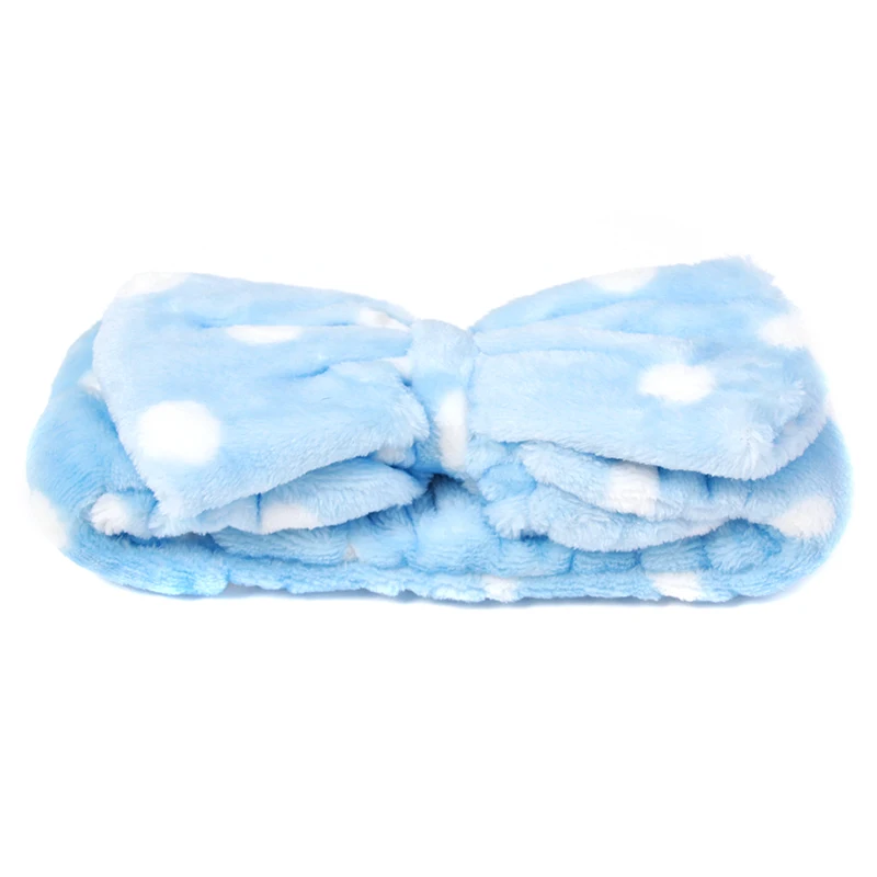 1 шт. Для женщин с бантом и повязка на голову поясом в горошек плюшевый шарф бархат