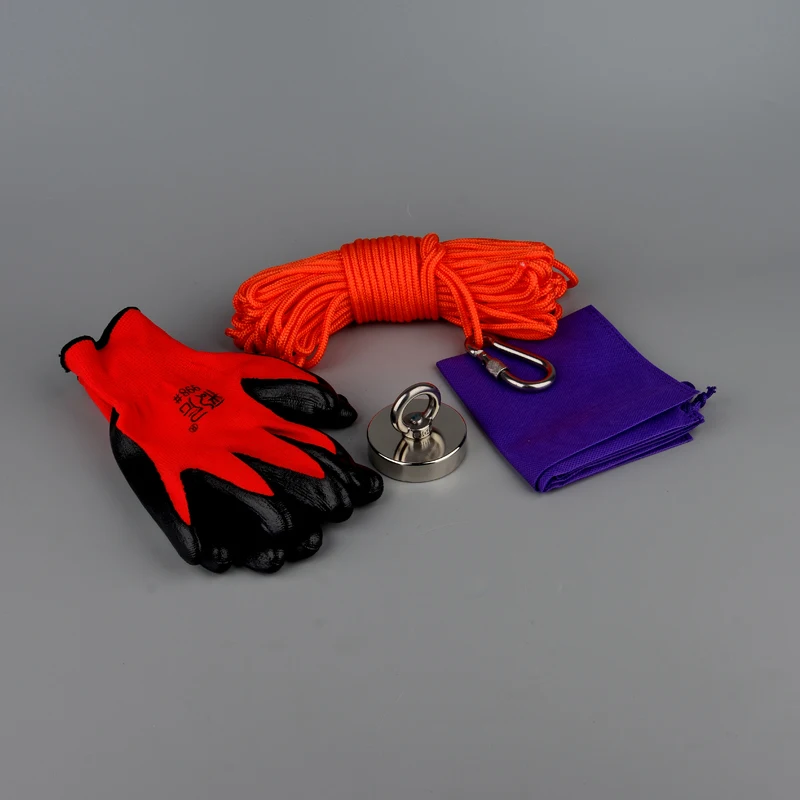 Мощный Неодимовый Постоянный магнит N52 200 кг рыболовный с веревкой 10 м магнитная