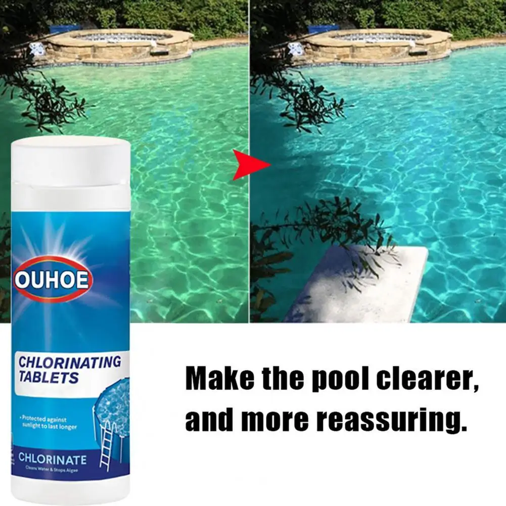 

100Pcs/Bottle Swimming Pool Tablet Multi-functional Quick Dissolving ABS Efficient Effervescent Cleaning Tablet for Outdoor