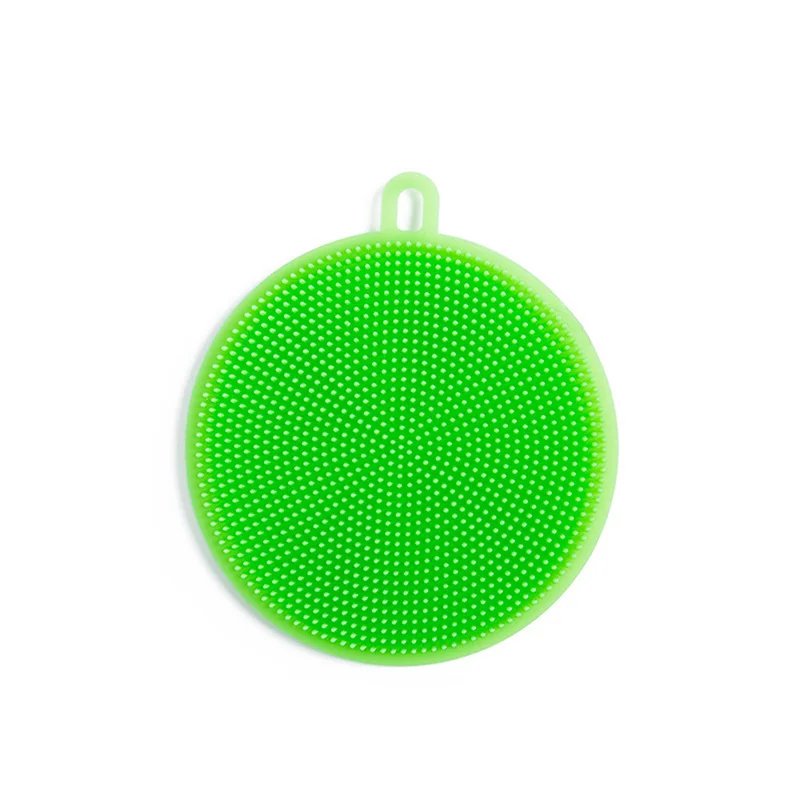 

Silicone Dish Washing Sponge Scrubber Cleaning Brush Scouring Pad Dish Pot Cleaner Hand Protector Kitchen Washing