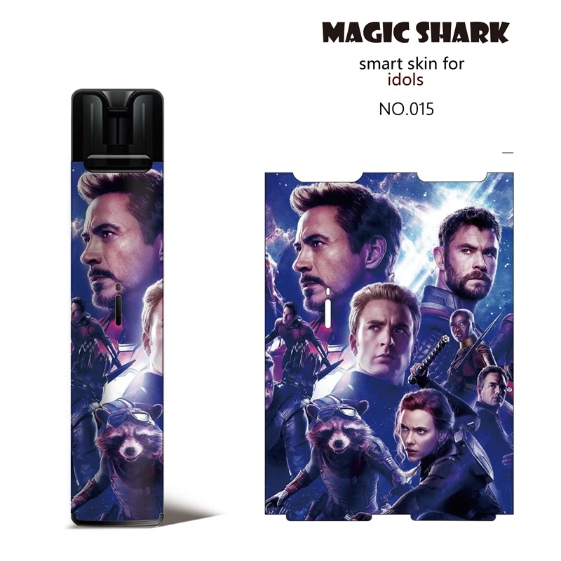 Magic Shark Joker Mario Wood Print PVC Case Sticker Cover Film for Vape Kit Idols 001-019 | Мобильные телефоны и