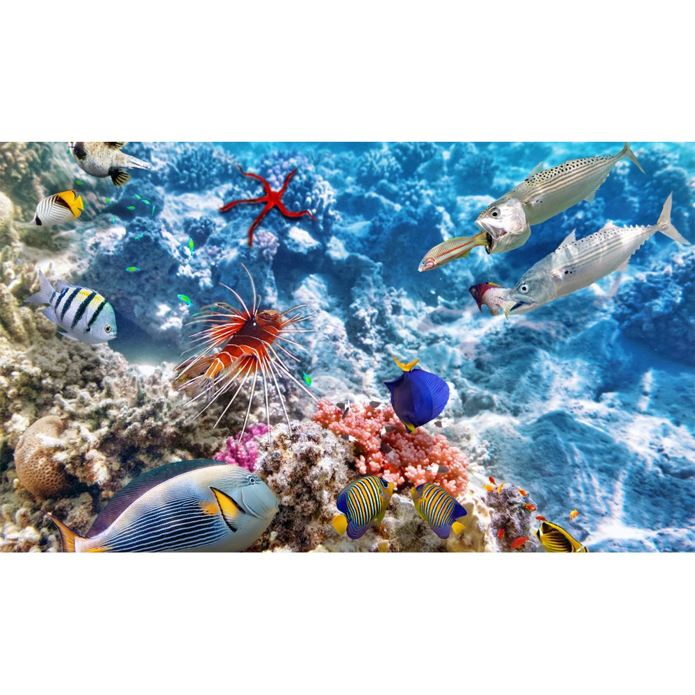 5D full diamond painting Scenic underwater world fish school free shipping home decoration DIY picture handicraft