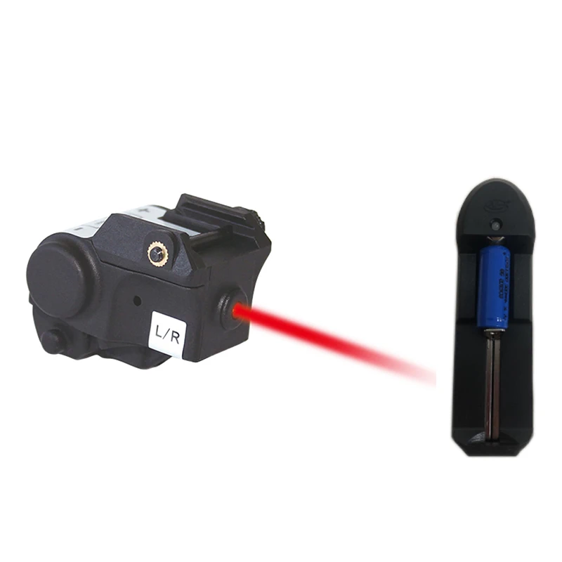 Лазерный прицел Laserspeed Мини ИК лазерный прицел пистолет Walther P22 зеленый лазерный прицел тактический прицел для охоты - Цвет: Red with Bat Charger