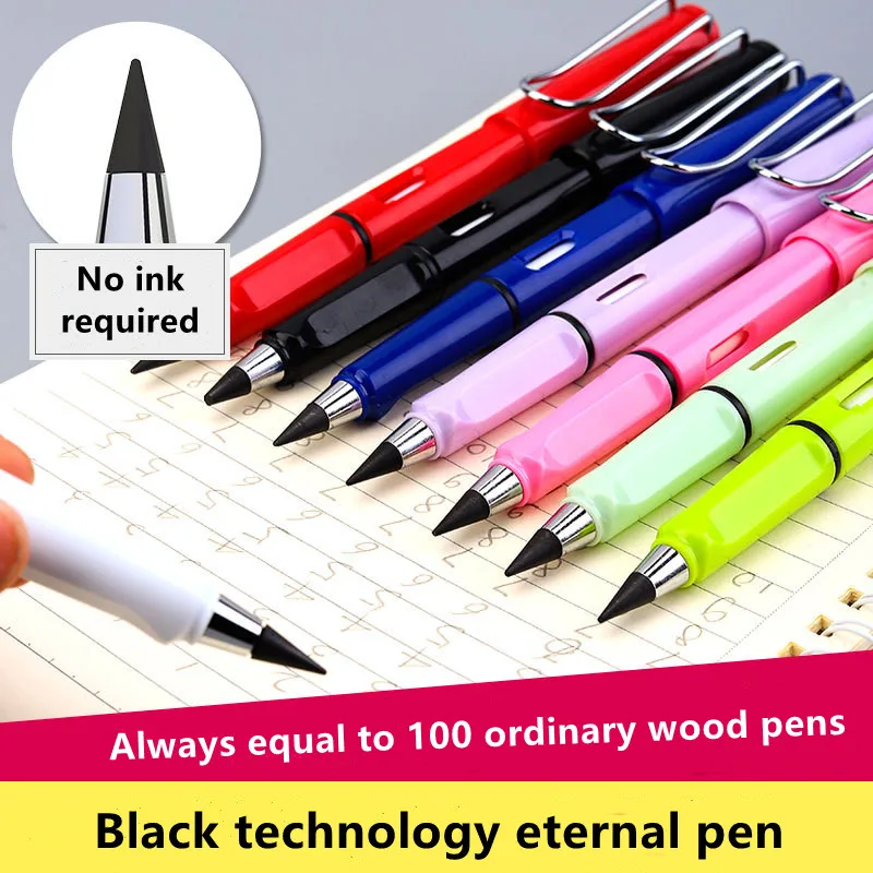 Unlimited Writing Eternal Pencil Student New Writing Art Sketch Pen Kids Painting Pens No Ink Pencils School Supplies Stationery