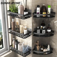 wall mounted bathroom corner shelf no drill adhesive shampoo storage organizer shower caddies bathtub organizer shelves