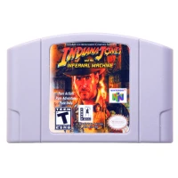 Indiana Jones 64 бит карточная игра Action-Adventure игры 1 видео игровая консоль карты Английская литература американской версии для nintendo - Цвет: Indiana Jones