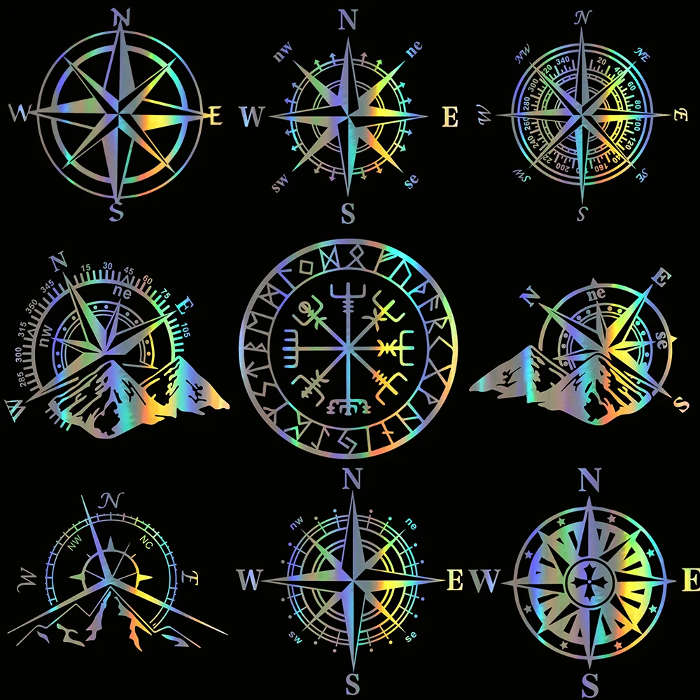 Забавный аксессуар для автомобиля ChienHow NSWE Compass Art Виниловые наклейки на машину 3D