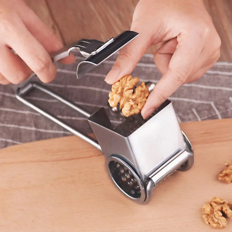 Creative Stainless Steel Rotary Cheese Graters Drum Blades Cheese Knife Butter Chocolate Cutter Fruit Vegetable Kitchen Gadgets