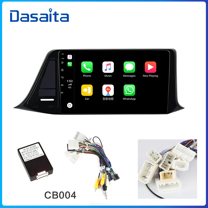 Carpaly-CB004 Dasaita " ips Авторадио 1 Din Android 9,0 для Toyota C-HR CHR радио DSP стерео Мультимедиа Навигация MAX6 - Цвет: Carpaly-CB004
