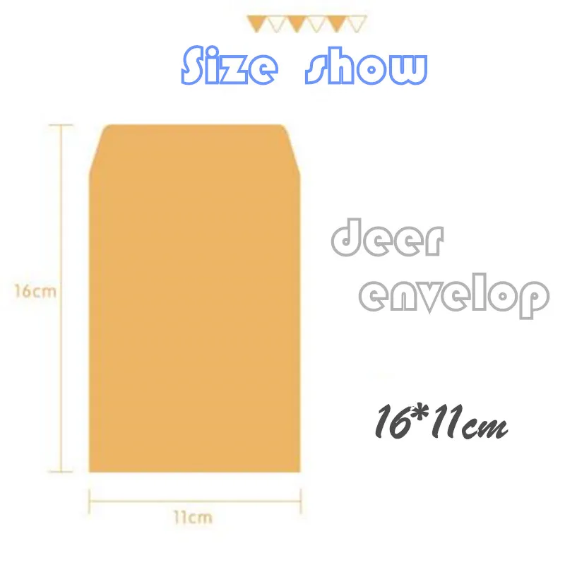 

10Pcs/lot Cute Retro Kraft Paper Envelopes Lovely Deer Envelope Gift Card Office Stationery
