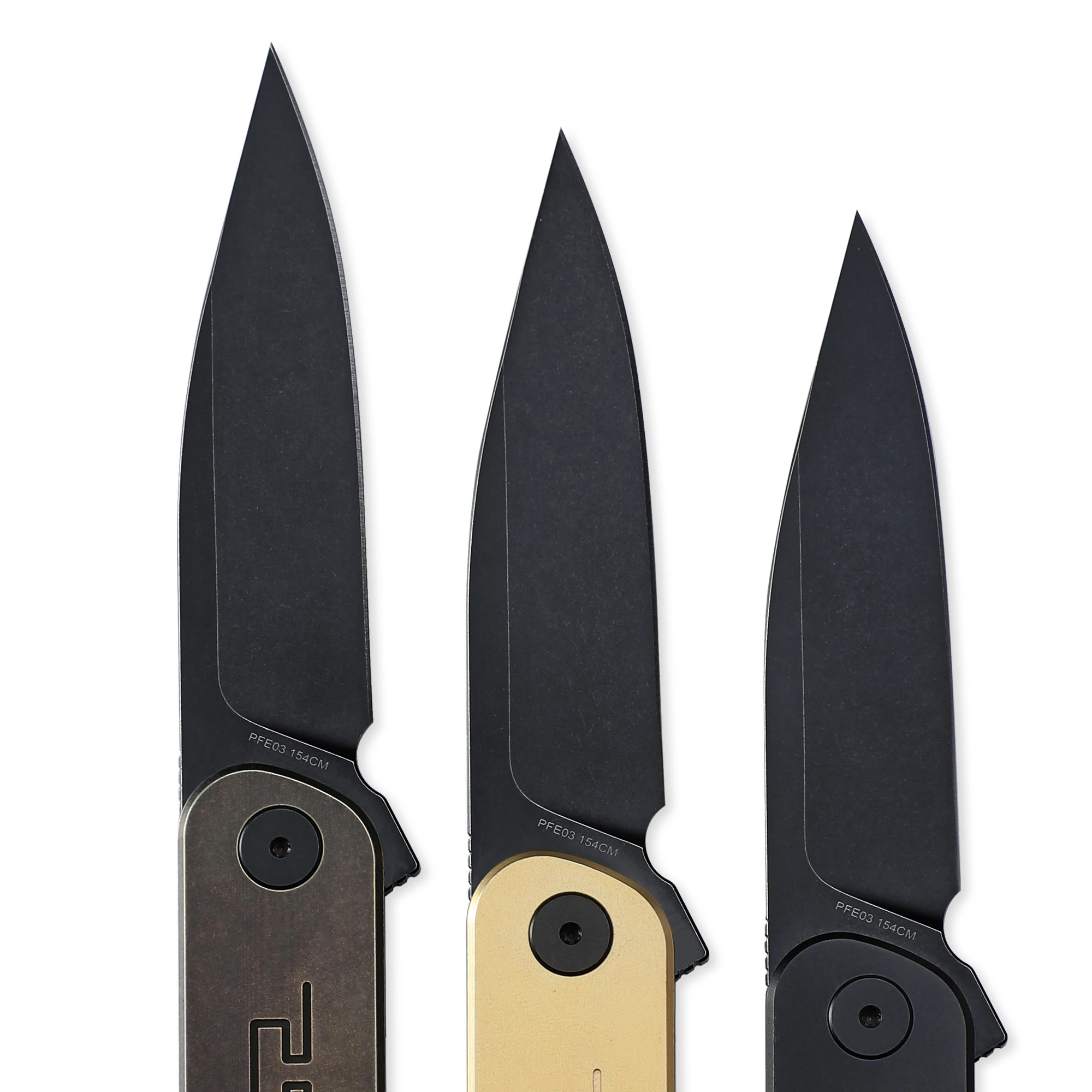 Складные ножи с керамическим шарикоподшипником и титановой ручкой 154 см |