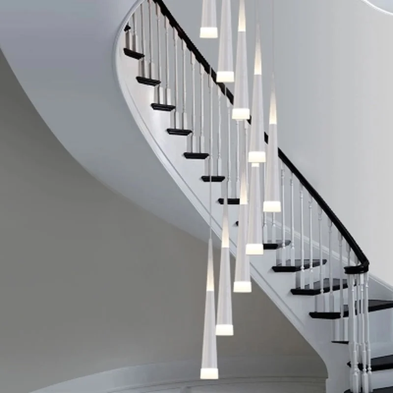 Современная светодиодная люстра 7 Вт алюминиевая коническая лампа подвесной