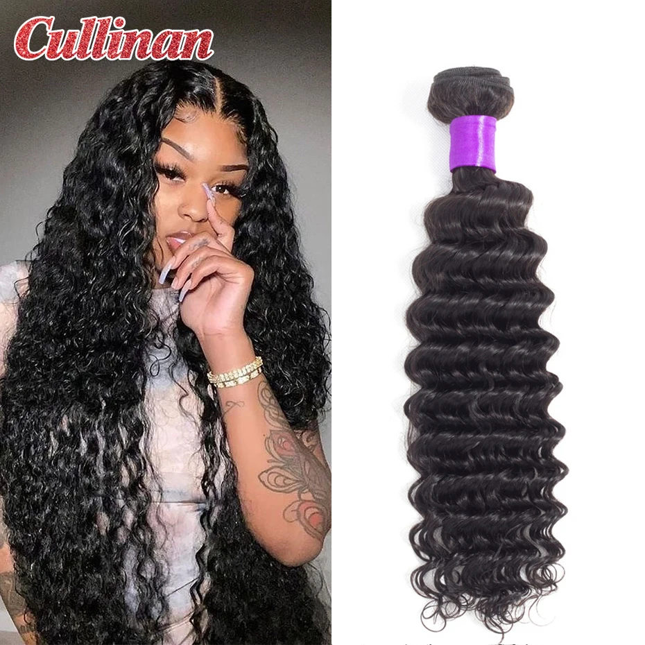 Глубокая волна пряди человеческих волос для наращивания вплетаемые Cullinan Для