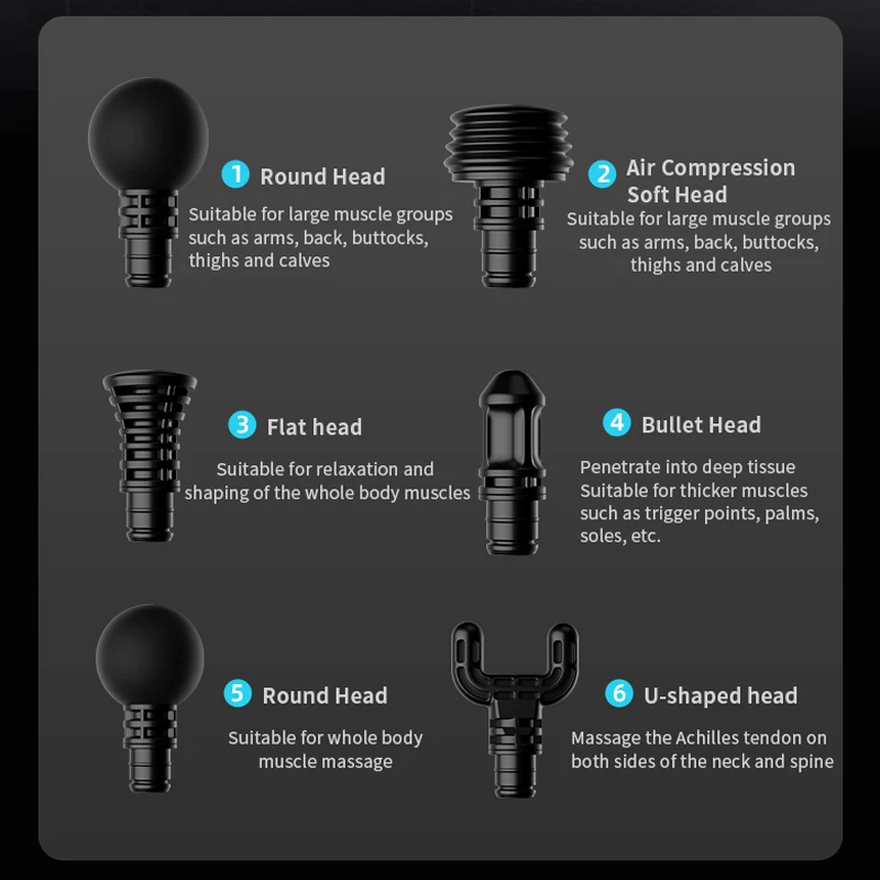 Бустер профессиональный мощный массажный пистолет с сенсорным ЖК-экраном 30