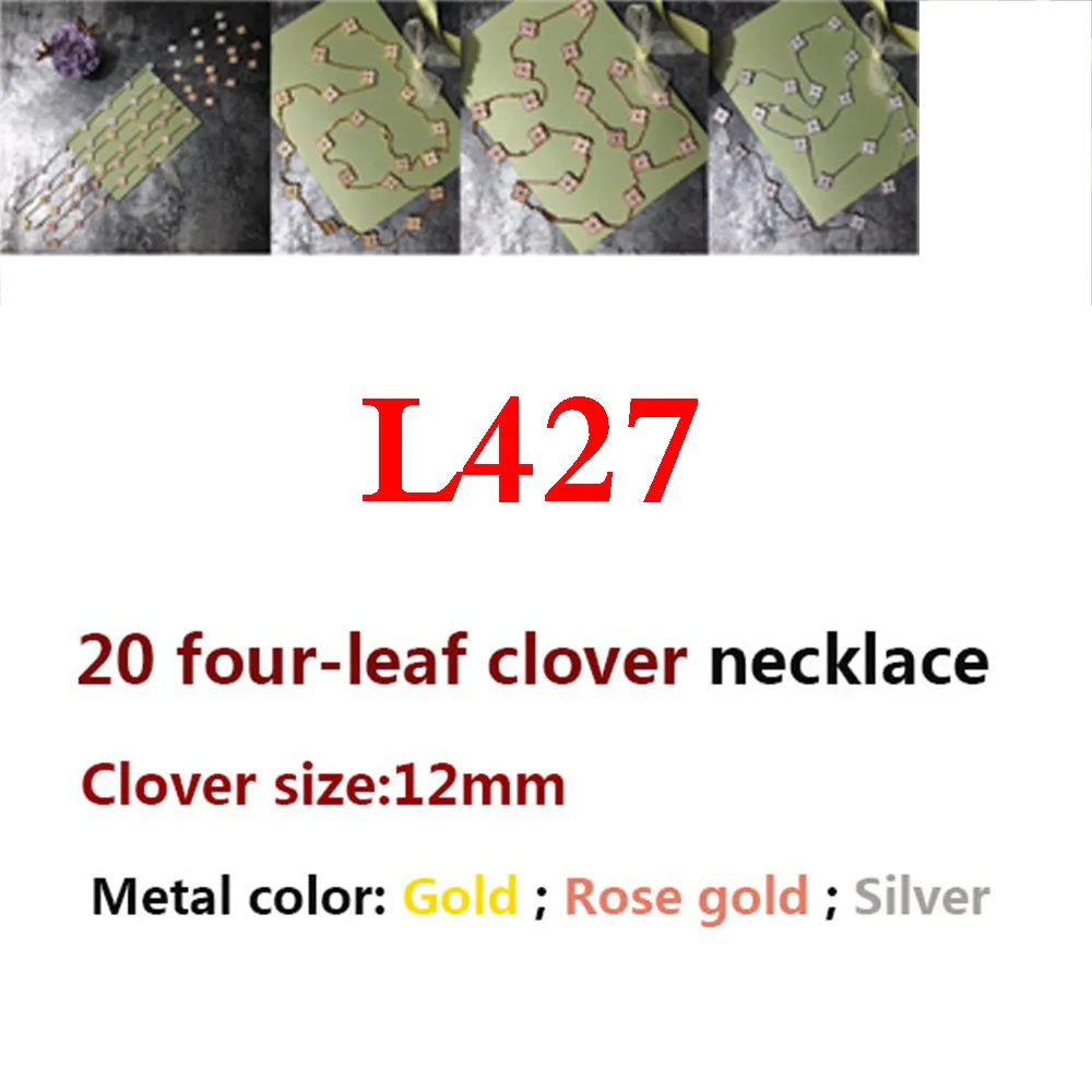 

L427 Necklace 20 Flower Personality Fashion Romantic Style Hot Jewelry Exquisite Micro Inlay Stone Clover Necklace Sweater Chain