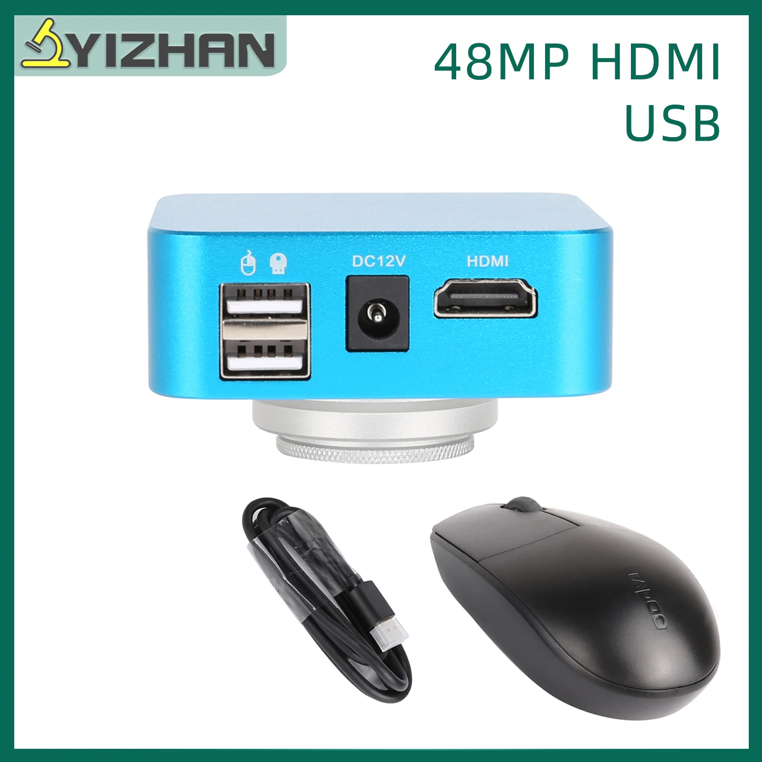 

Микроскоп YIZHAN, 48 МП, CMOS, USB, HDMI, цифровая промышленная камера, свободный драйвер с мышью для пайки печатных плат телефона