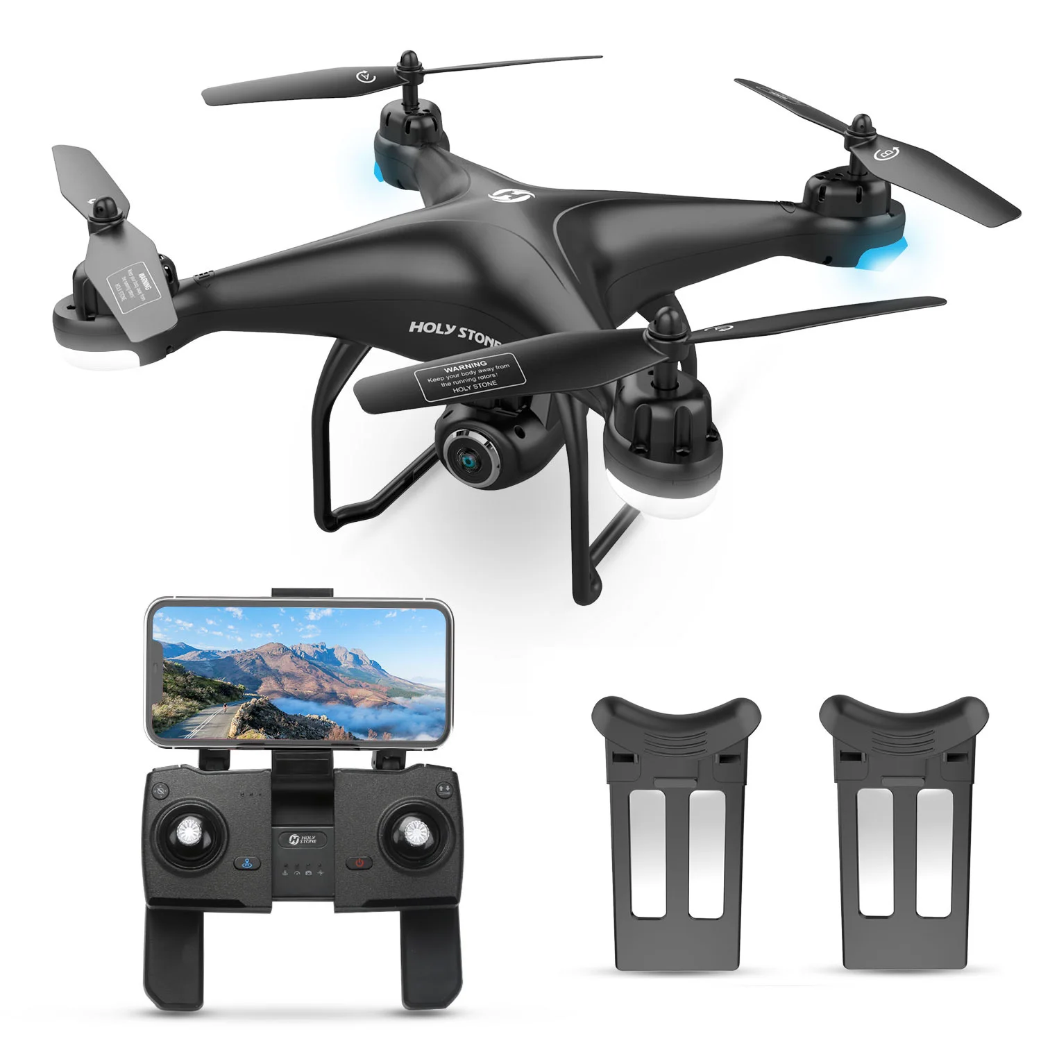 

Квадрокоптер HS120D 2K Радиоуправляемый с GPS и камерой