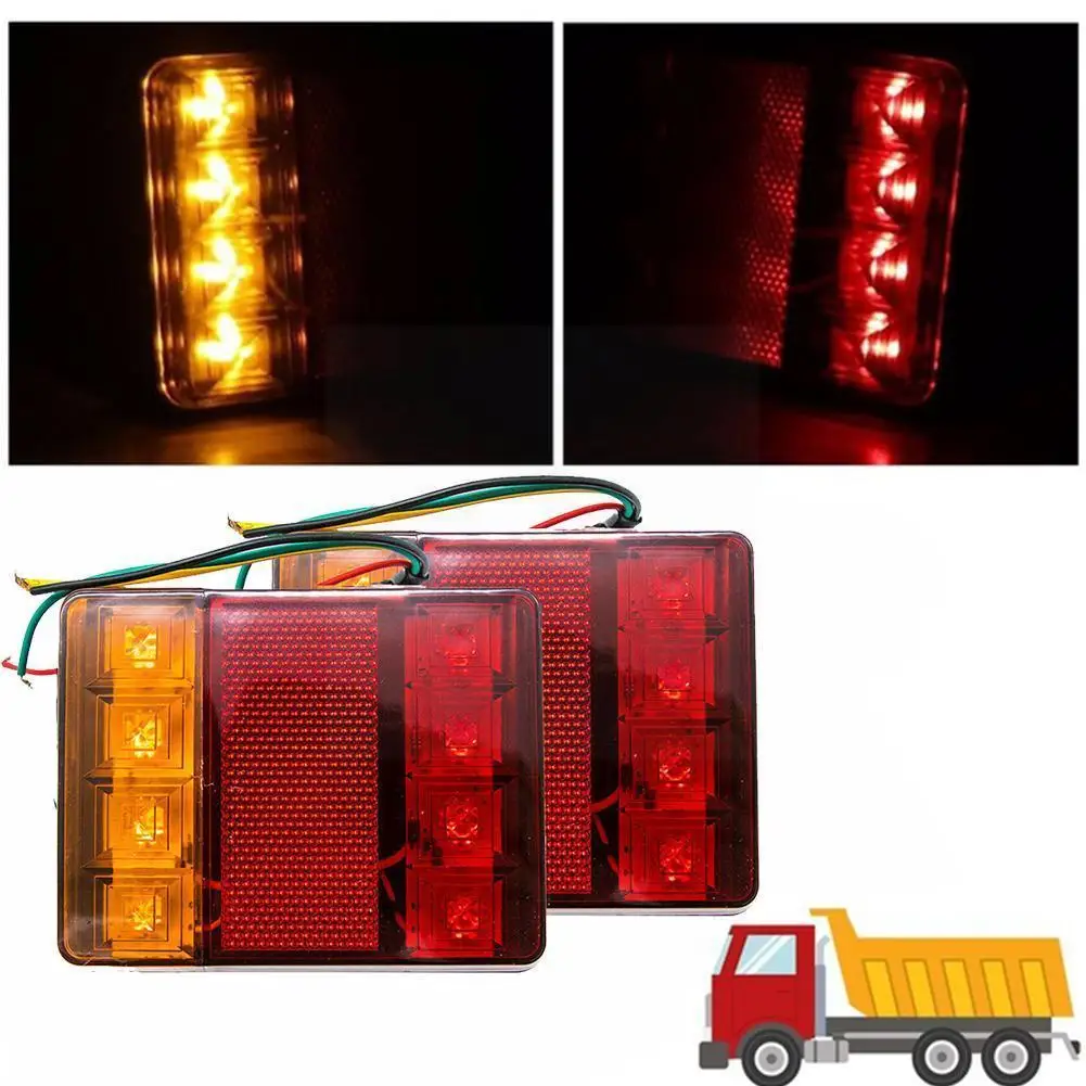 

Светодиодный ные задние фары E2D4 для прицепа, грузовика, фургона, прицепа, задних габаритных огней, 2021