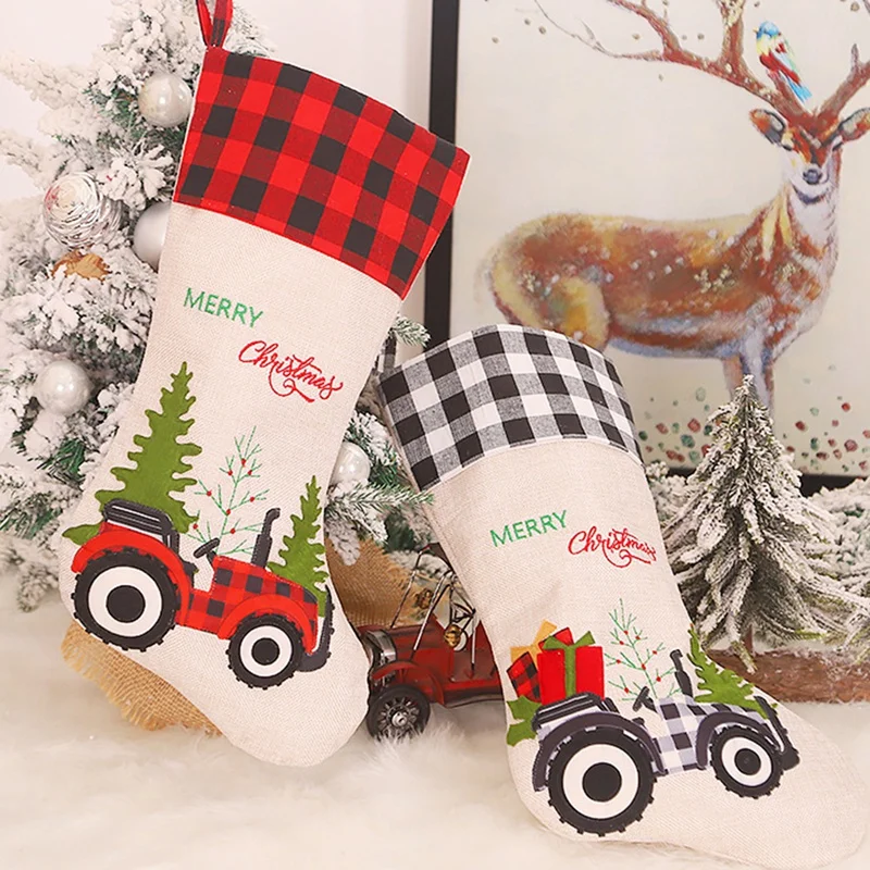 Комплект из 2 предметов новинка красные черные сетки Рождественские носки