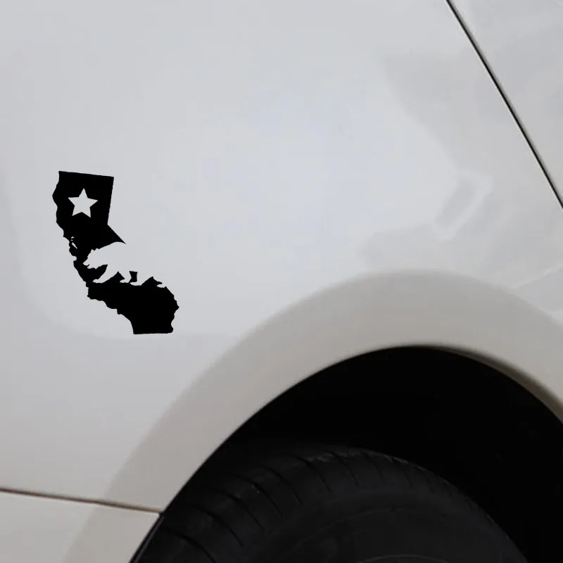 

Car Sticker Personality California Bear and Star PVC Car Decoration Sticker Waterproof Cover Scratch Black/White, 14cm*12cm
