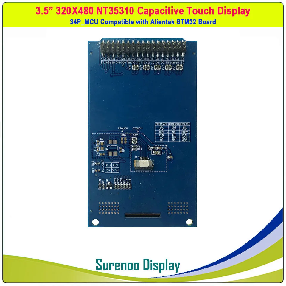 3 5 &quotдюймов 320*480 NT35310 TFT цветной ЖК модуль дисплей экран GT5668 емкостная резистивная