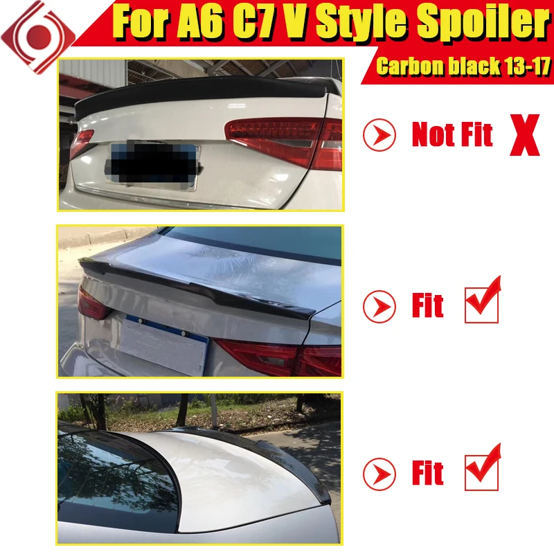 Для Audi A6 A6A A6Q задний спойлер duckbill C7 V стиль карбоновое волокно Задняя Крышка