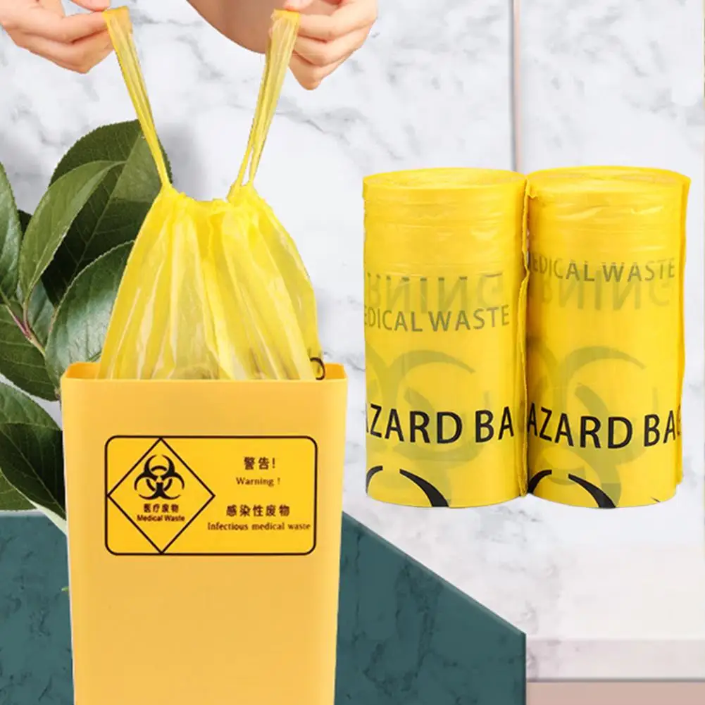 50Pcs/1 Roll Portable Disposable Drawstring Waste Trash Rubbish Pouch Garbage Bag Cheap for Home Hospital | Дом и сад