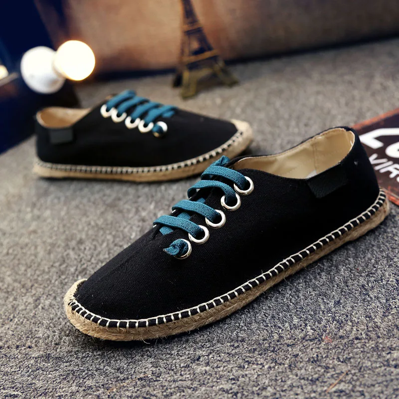 

Sports Casual Shoes Men Black Casual Shoes Sport Mens Canvas Spring Zapatos De Lona Solid White Fashion Knitting Korean