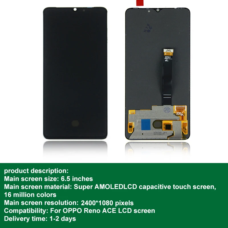 Pantalla LCD AMOLED original de 6,5 "para OPPO Reno ACE, piezas de repuesto, componentes de pantalla t&aacute;ctil-2