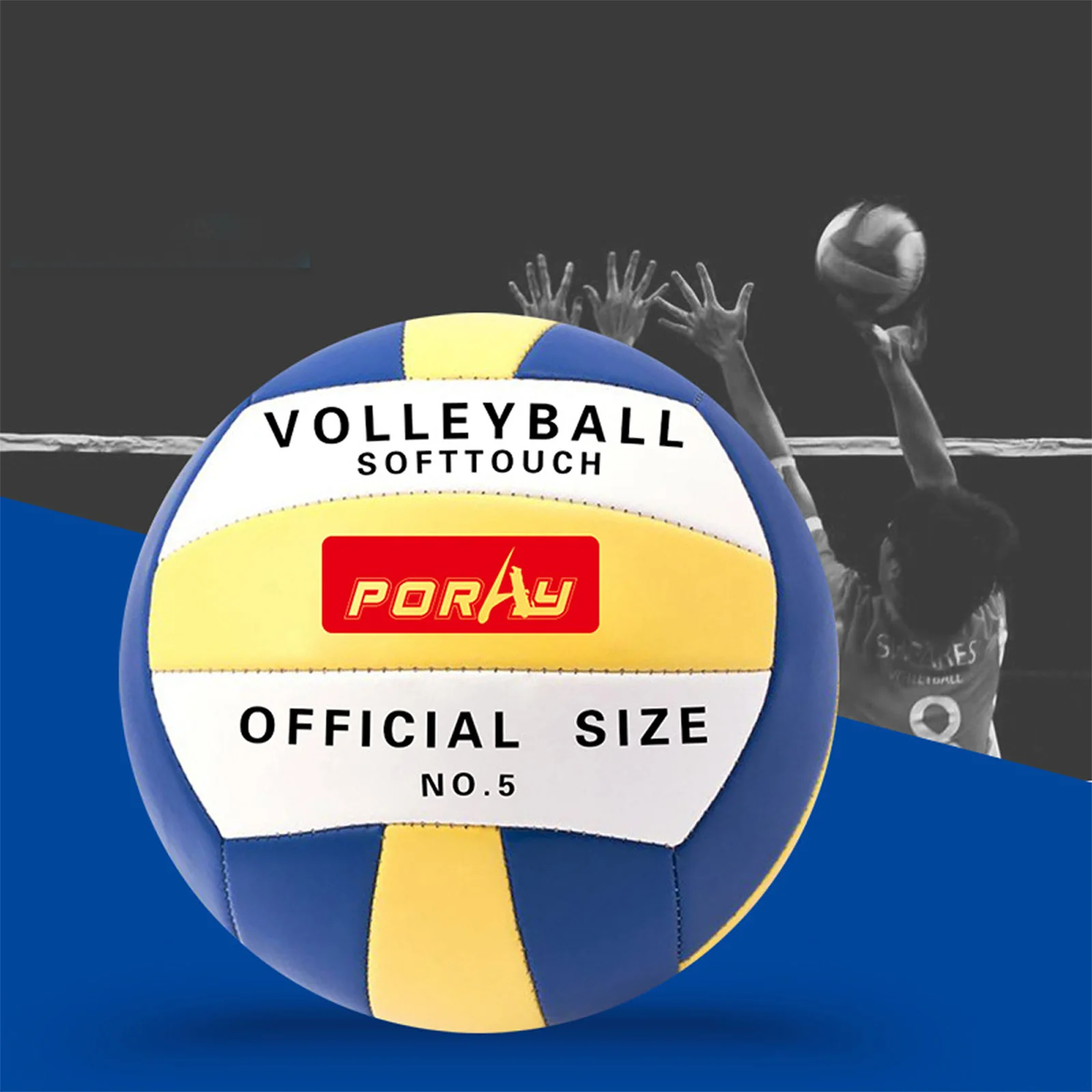 

Size 5 Volleyball Durable Waterproof PU Soft Touch Volley Indoor Outdoor Activities for Beach Training Game Gym