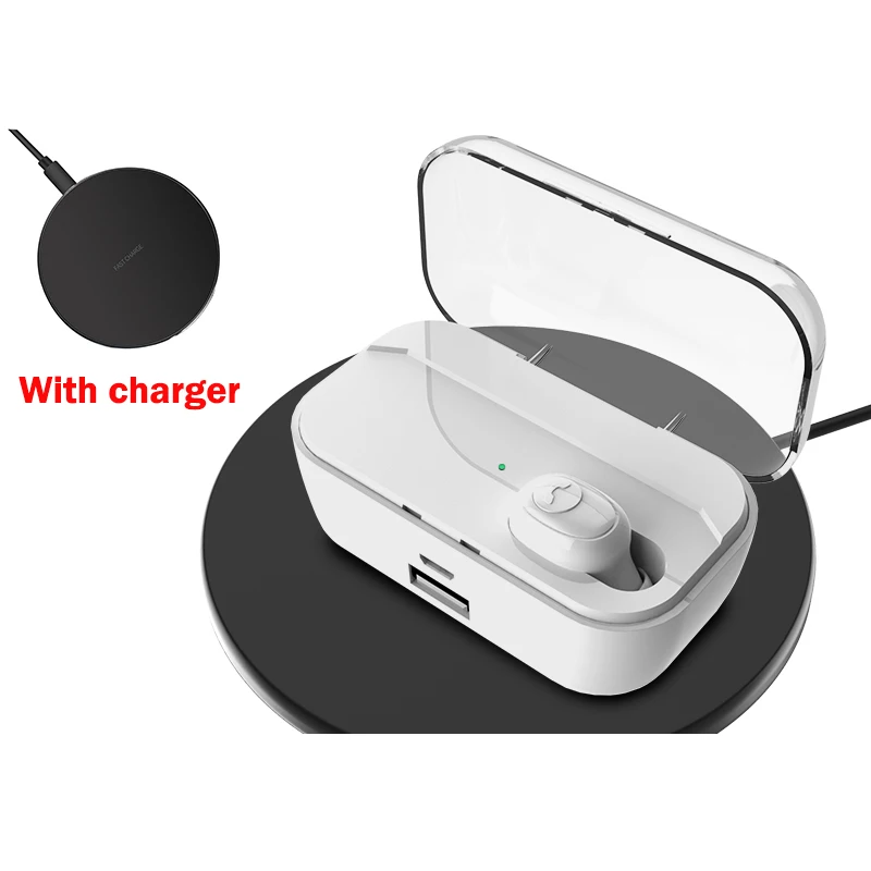 Single W charger TWS Bluetooth наушники G6s Беспроводные наушники с 3500 мАч power Bank V5.0 светодиодный наушник IPX7 водонепроницаемый с беспроводным зарядным устройством - Цвет: Single W charger
