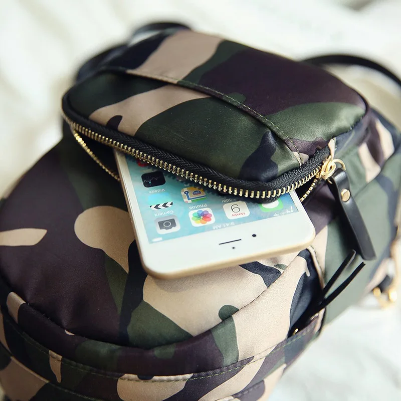 

Fall new hot Camo Backpack Female Students Korean Campus Nylon Small Backpack Mini Backpacks for Women