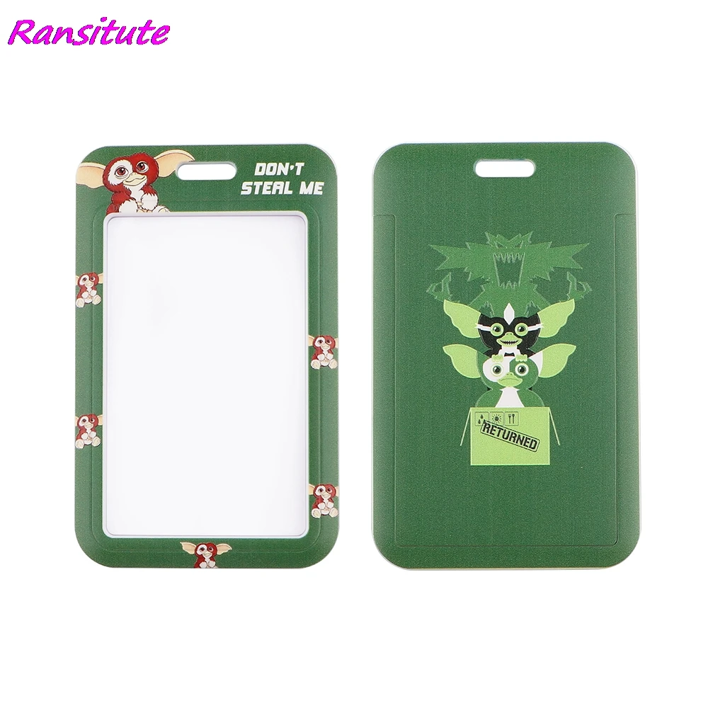 Ransitute R1931 зеленого цвета в стиле Маленький Монстр шнурки для кредитных карт ID