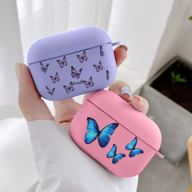 

Cute Butterfly Soft Silicone Case For Apple Airpods 1 2 Case Daisy Wireless Headset Earphone Cover For AirPods Pro Earphone Capa