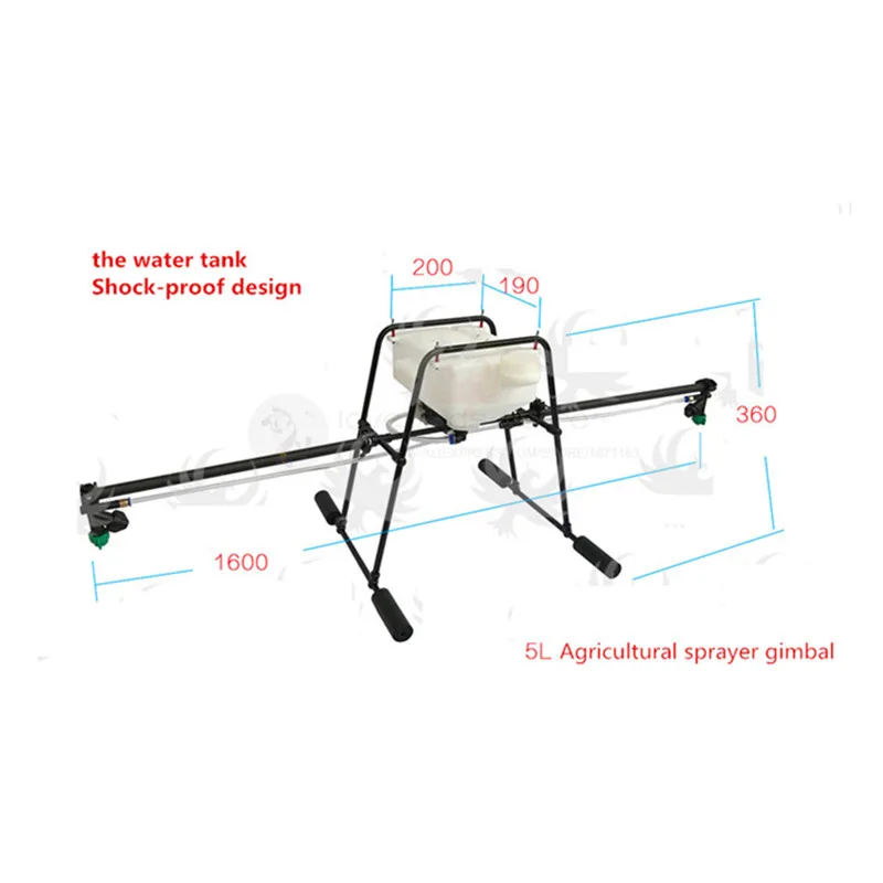 

DIY 5KG Aluminum Alloy + Carbon fiber landing gear spray gimbal 5L 10L for Agricultural spraying drone plant protection