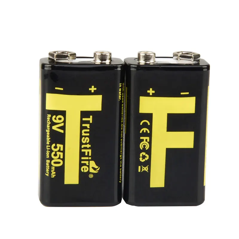 

TrustFire 550mAh Micro 9 Volt Li-ion Rechargeable Battery for RC Helicopter Model Microphone Toy
