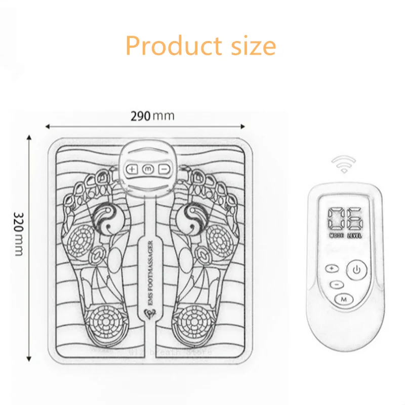 

EMS Foot Massage Electric Intelligent Pulse Acupuncture USB Charging Improve Blood Circulation Relieve Ache Pain Health Care