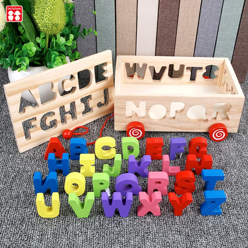 Детская деревянная доска бревна в форме буквы| |