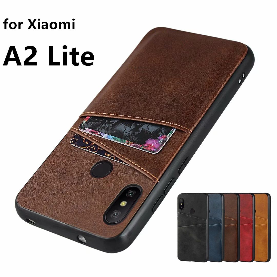 Премиум чехол из искусственной кожи для Xiaomi A2 Lite / Mi кошелек и слоты карт защитная