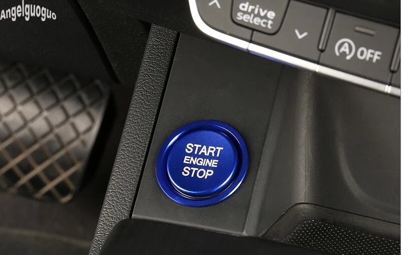 Красное/синее кольцо для запуска и остановки двигателя автомобиля декоративная