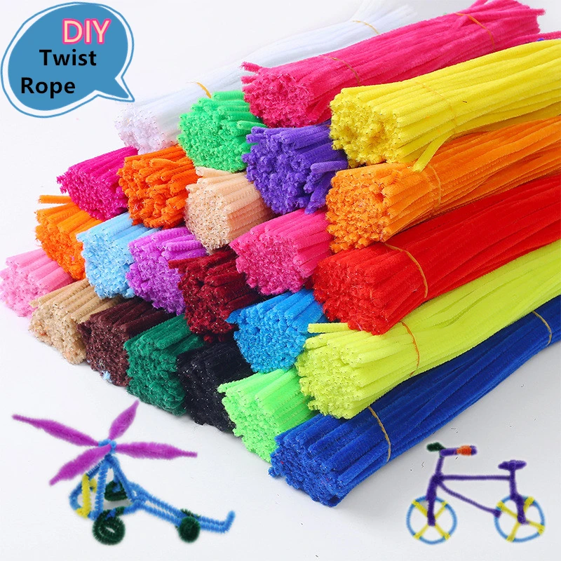 

10PCS A Set Knitting DIY Colorful Plush Stick Educational Toys Handmade Shilly-Stick DIY Craft Kits Twisted Stick Crochet Toys