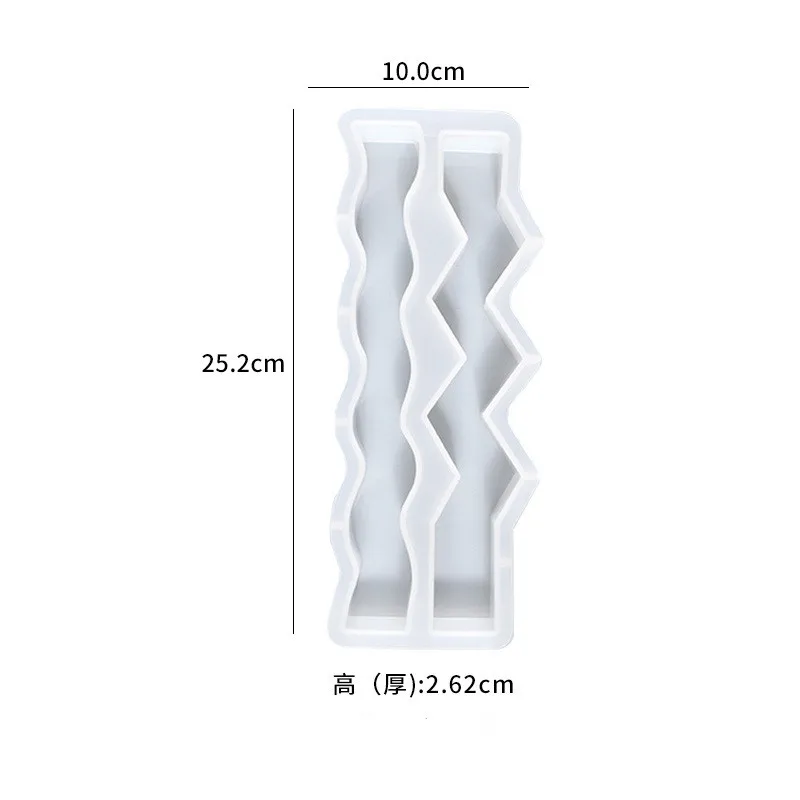 Волнистая форма для свечей силиконовая неправильной формы в виде полоски