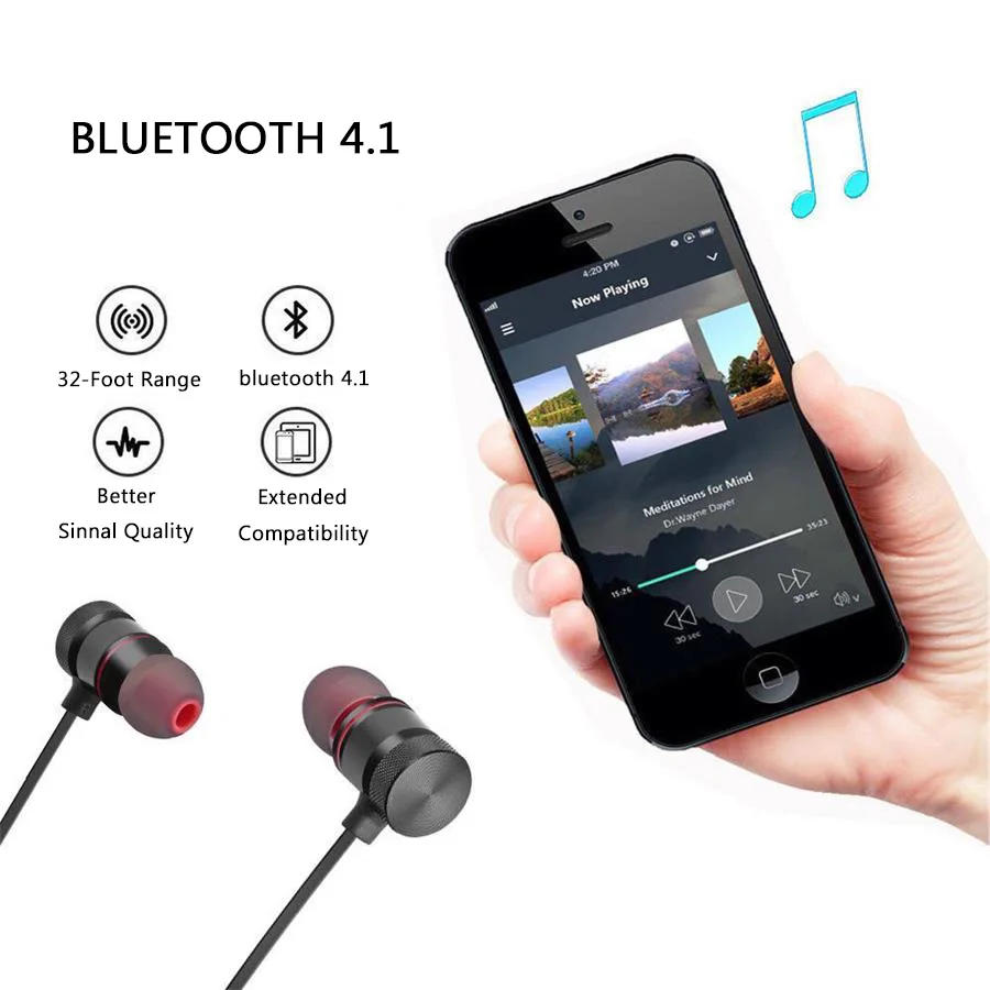 Neckband Bluetooth Earbuds for Motorola Moto G7 Power G6 Play G5 G5S Plus G4 Z4 Z3 X4 X3 One Action Vision Earphones Headphones |