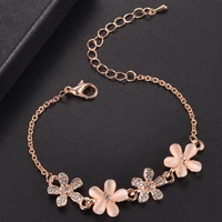 new european and american series with small flower bracelet cats eye bracelet jewelry for cute girl women gilfts wholesale