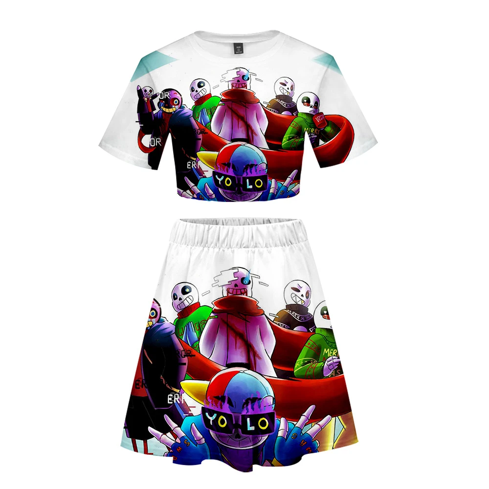 Комплект для ролевых игр Undertale Модный комплект из двух частей Женская Летняя мода