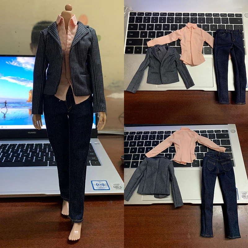 

In Stock 1/6 Office Lady Suit Shirt Coat Pants Clothes Accessories Fit 12'' Female Action Figure Body