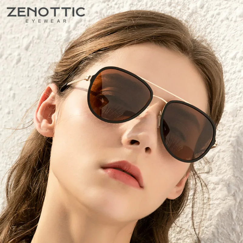 

Классические спортивные солнцезащитные очки-авиаторы ZENOTTIC, женские, мужские брендовые дизайнерские зеркальные солнцезащитные очки UV400 для...