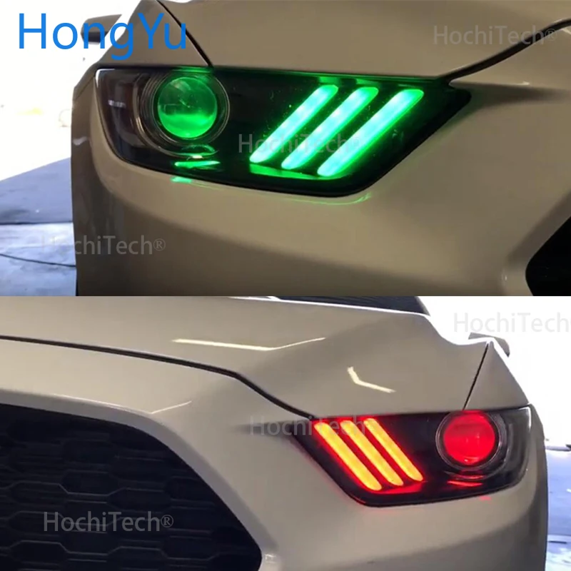 Для Ford Mustang 2015 2016 2017 RGBW Беспроводной контроль светодиодный ангельские глазки