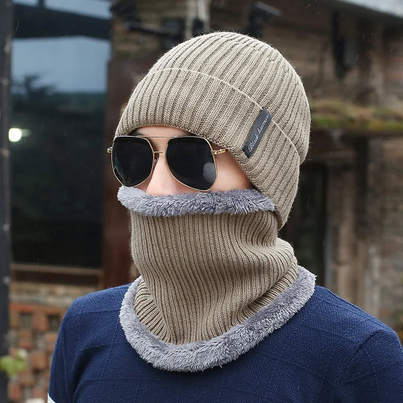 OZyc зимние шапочки для мужчин шарф вязаная шапка шапки маска Gorras Bonnet Теплые Мешковатые Зимние головные уборы для мужчин и женщин Skullies Beanies шапки